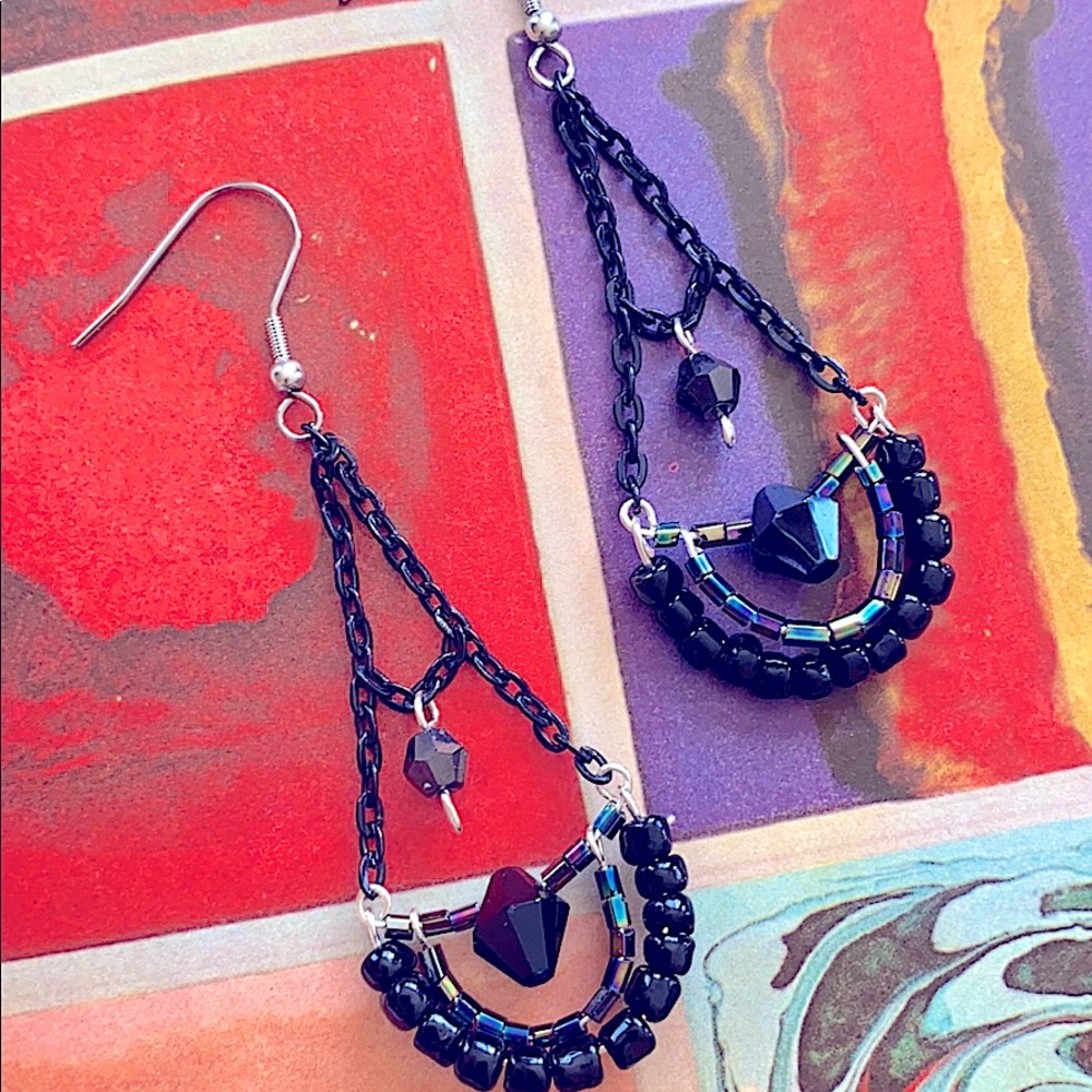 Below the chandelier earrings - Picture 2 of 3